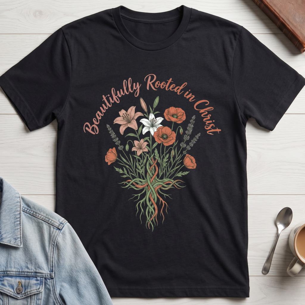 Beautifully Rooted In Christ T-shirt