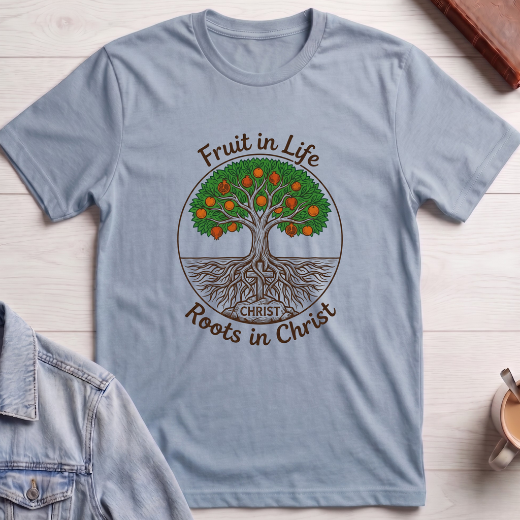Fruit in Life, Roots in Christ T-shirt