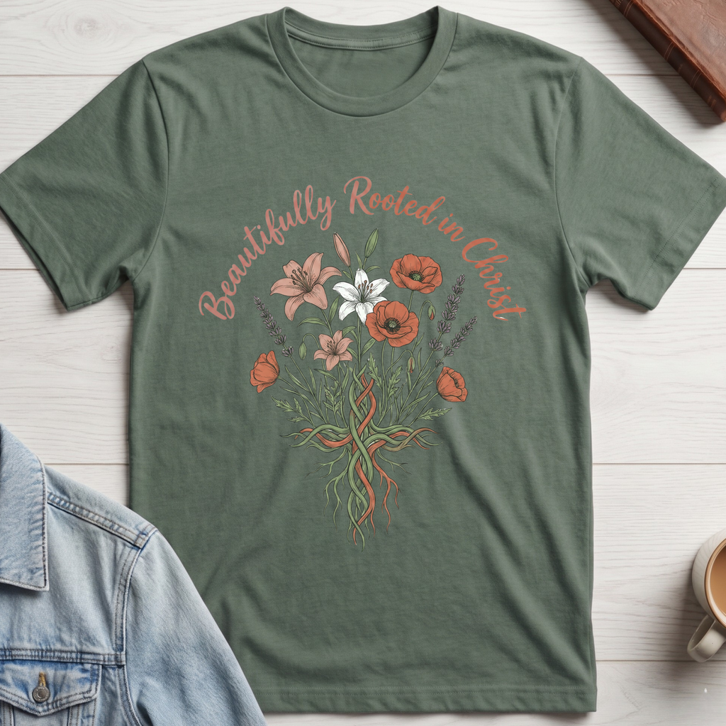 Beautifully Rooted In Christ T-shirt