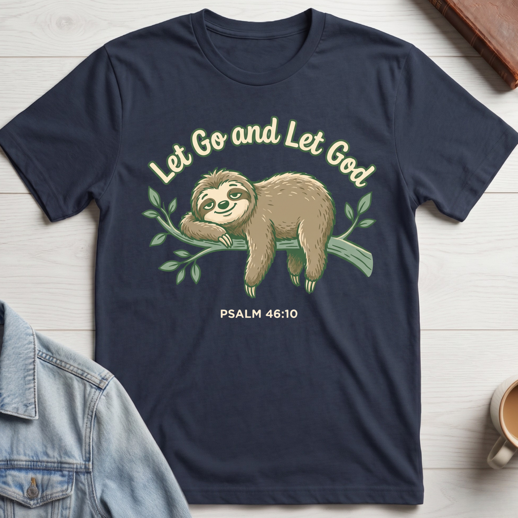 Let Go and Let God Sloth T-Shirt