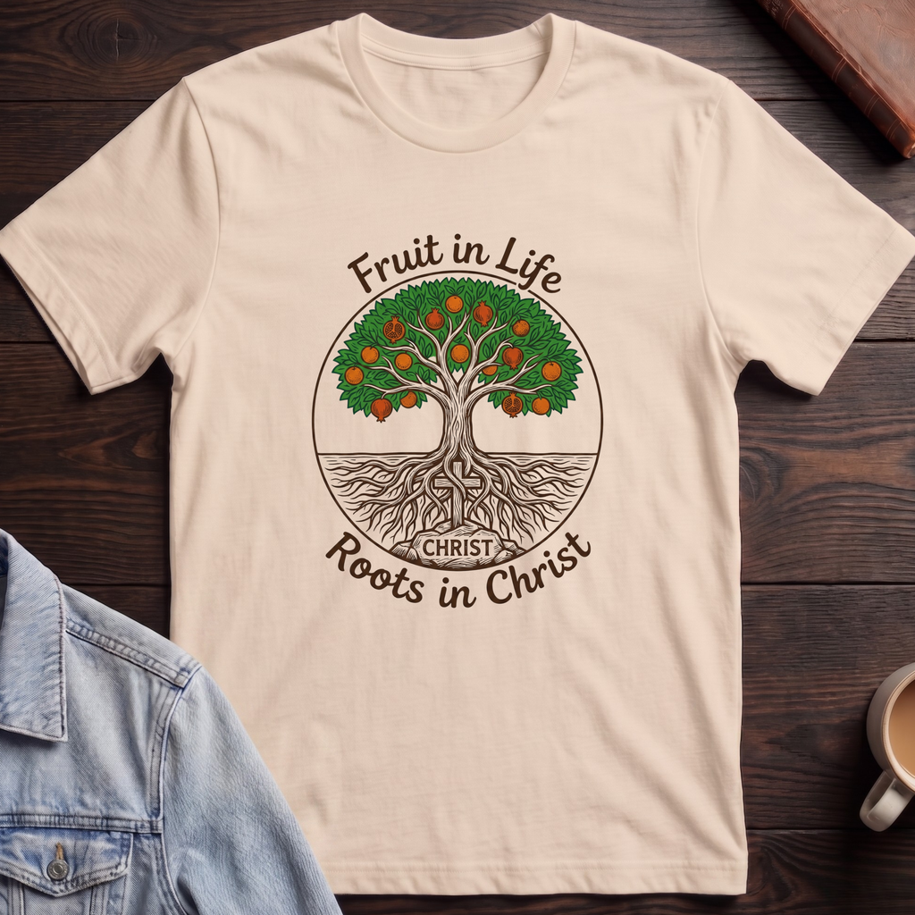 Fruit in Life, Roots in Christ T-shirt