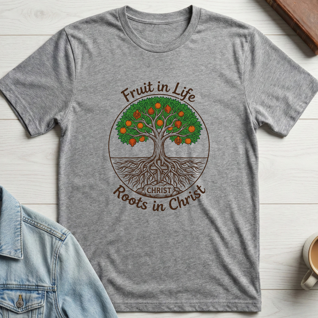 Fruit in Life, Roots in Christ T-shirt